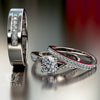 1.1ct Brilliant Diamond Complete Trio Gold Wedding Set - 02US96